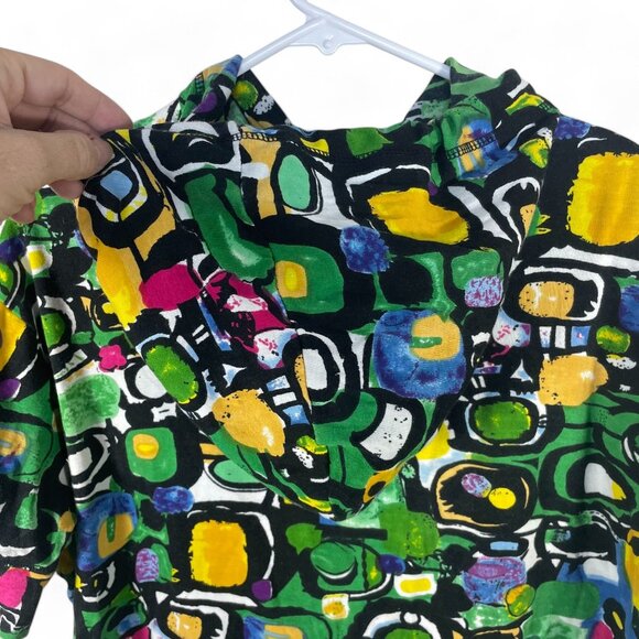 Phool Colorful Abstract Print Hoodie Top Jacket Women's SZ XL Y2K Artsy Graphic - Picture 6 of 10